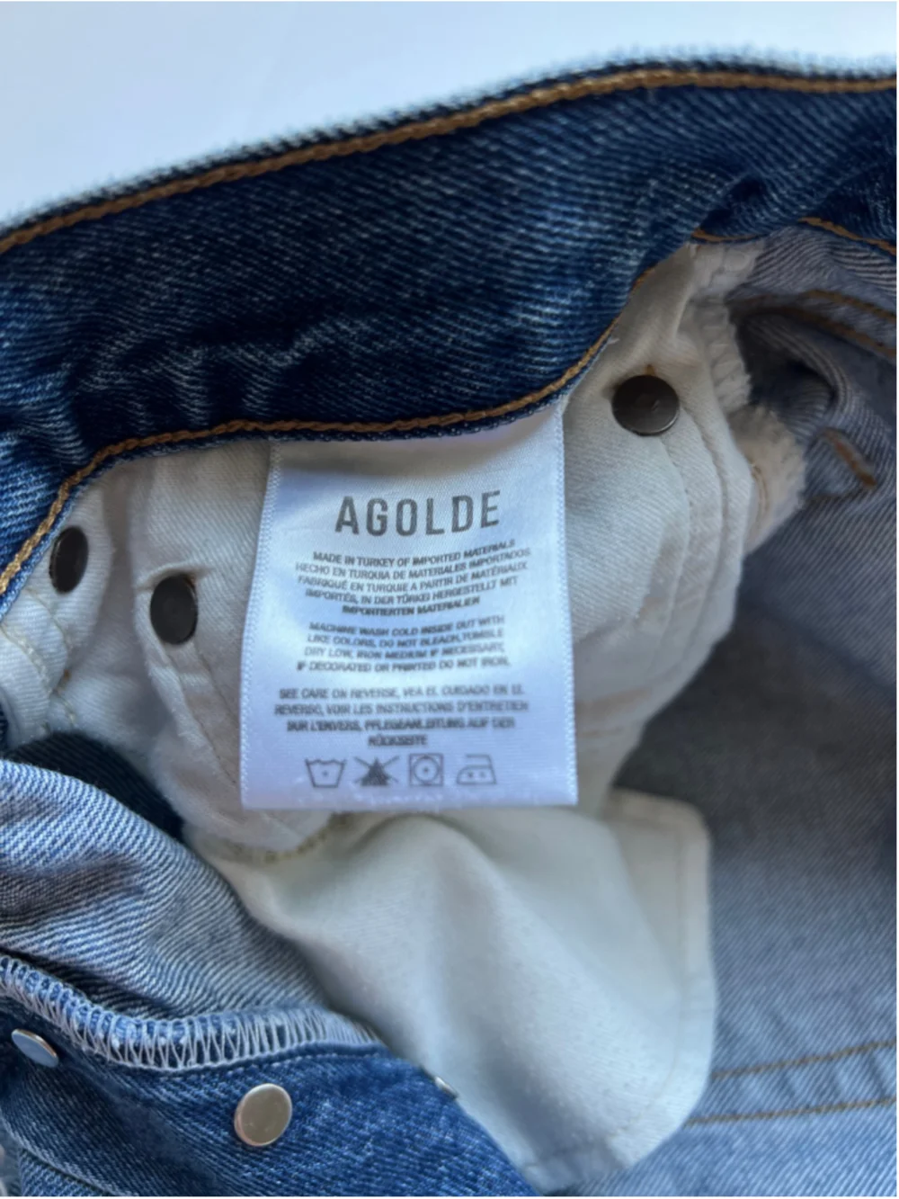Agolde Parker Long Distressed Cutoff Blue Jean Shorts 31